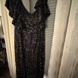 Elegant Black Sequin Dress